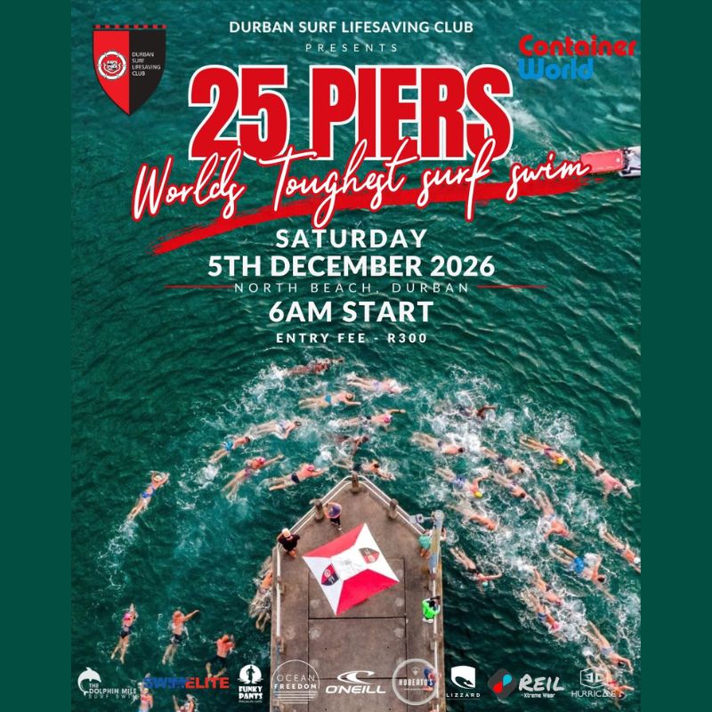25 Piers Challenge presented by Durban Surf Lifesaving Club 2026 logo